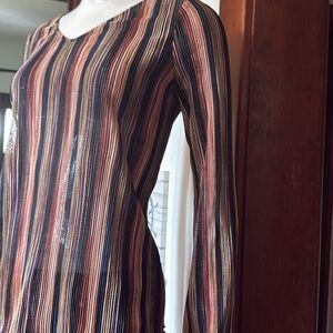 NWT jones Ny size small Striped Multicolor Women's sheer  Top